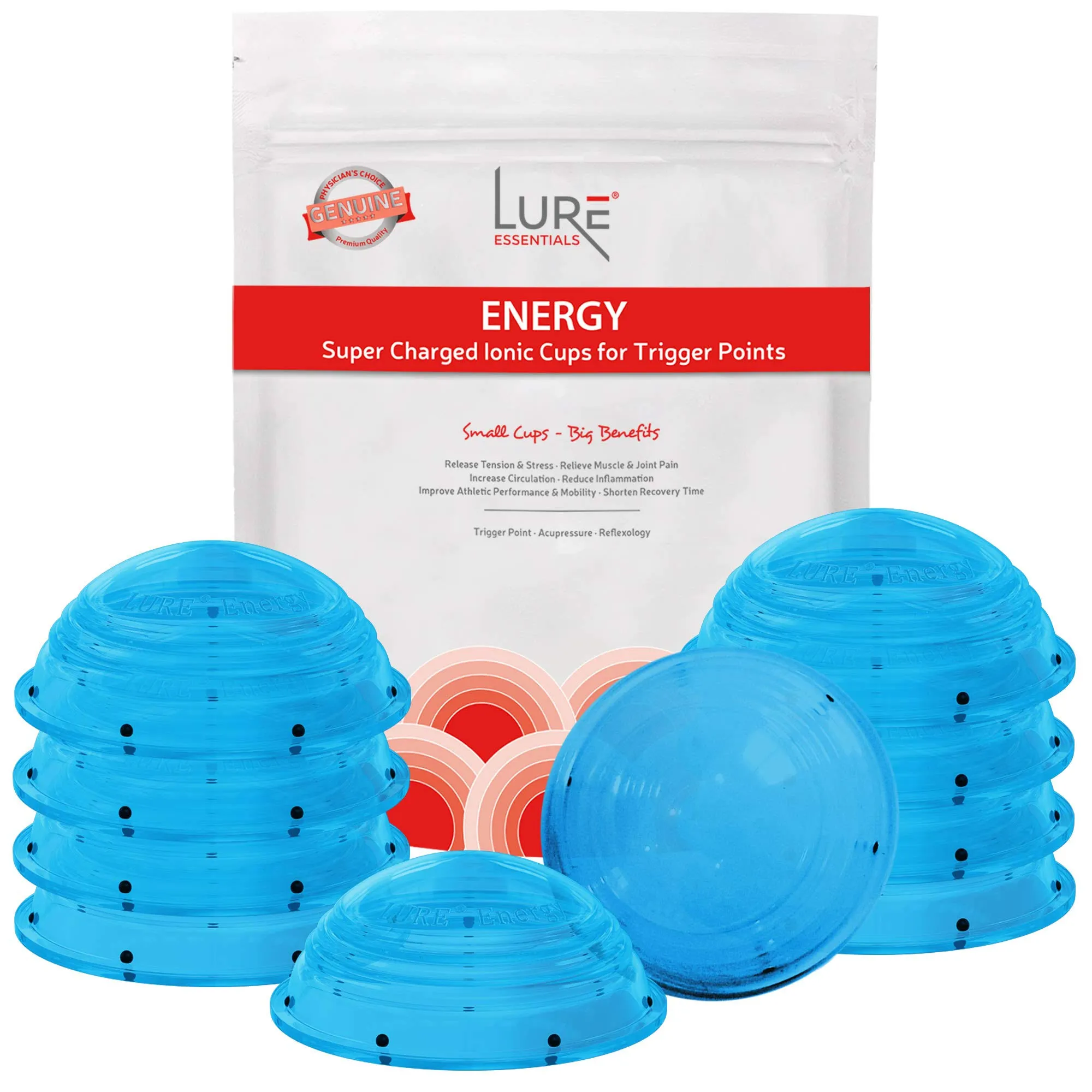 LURE Essentials Ionic Energy Cupping Therapy Set