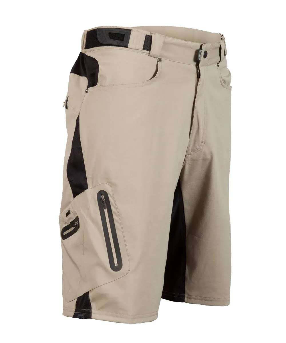 ZOIC Ether Shorts + Essential Liner - Men's Tan, L