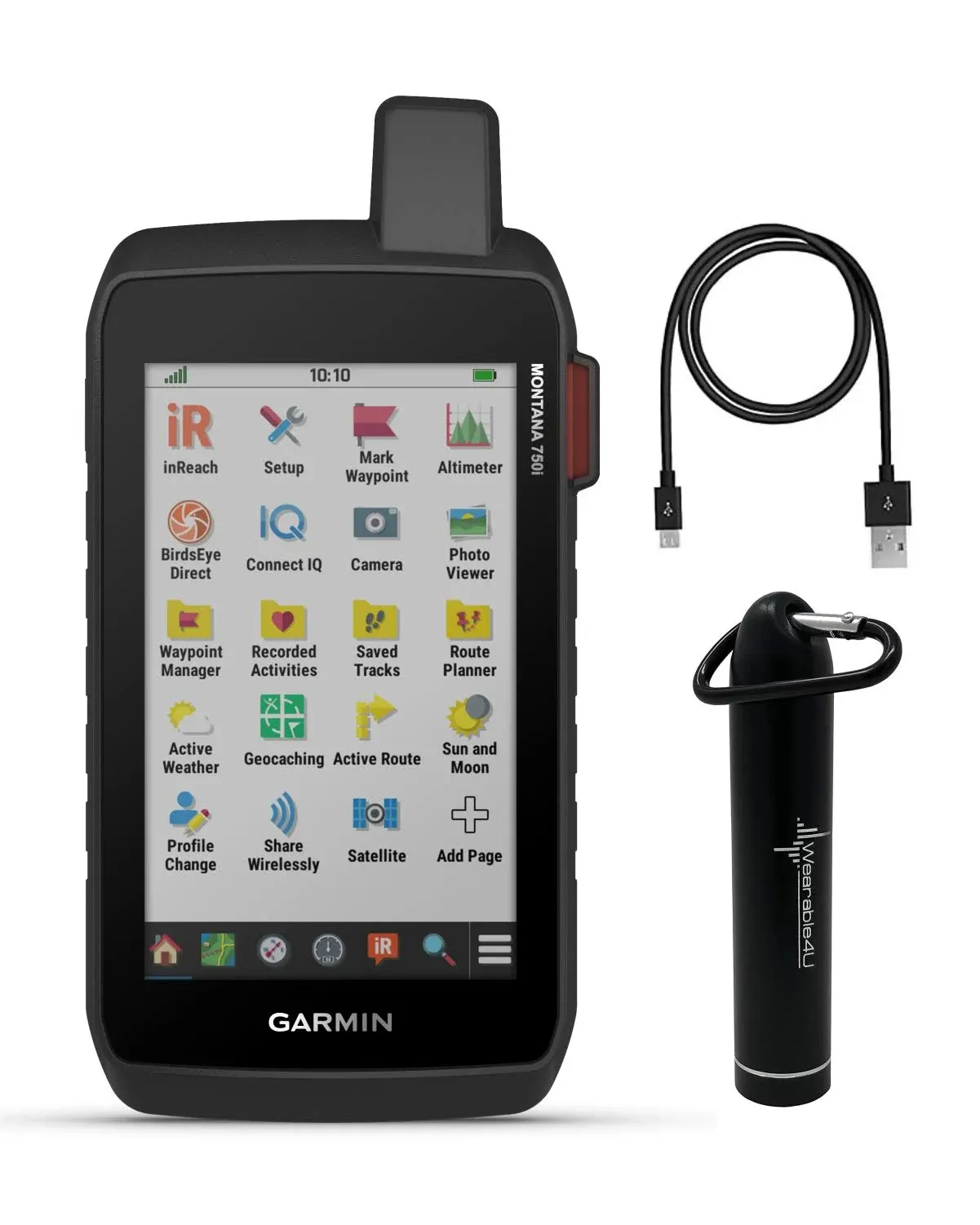 Garmin Montana 700i Rugged GPS Touchscreen Navigator with inReach Technology with Included Wearable4U Ultimate E-Bank Bundle