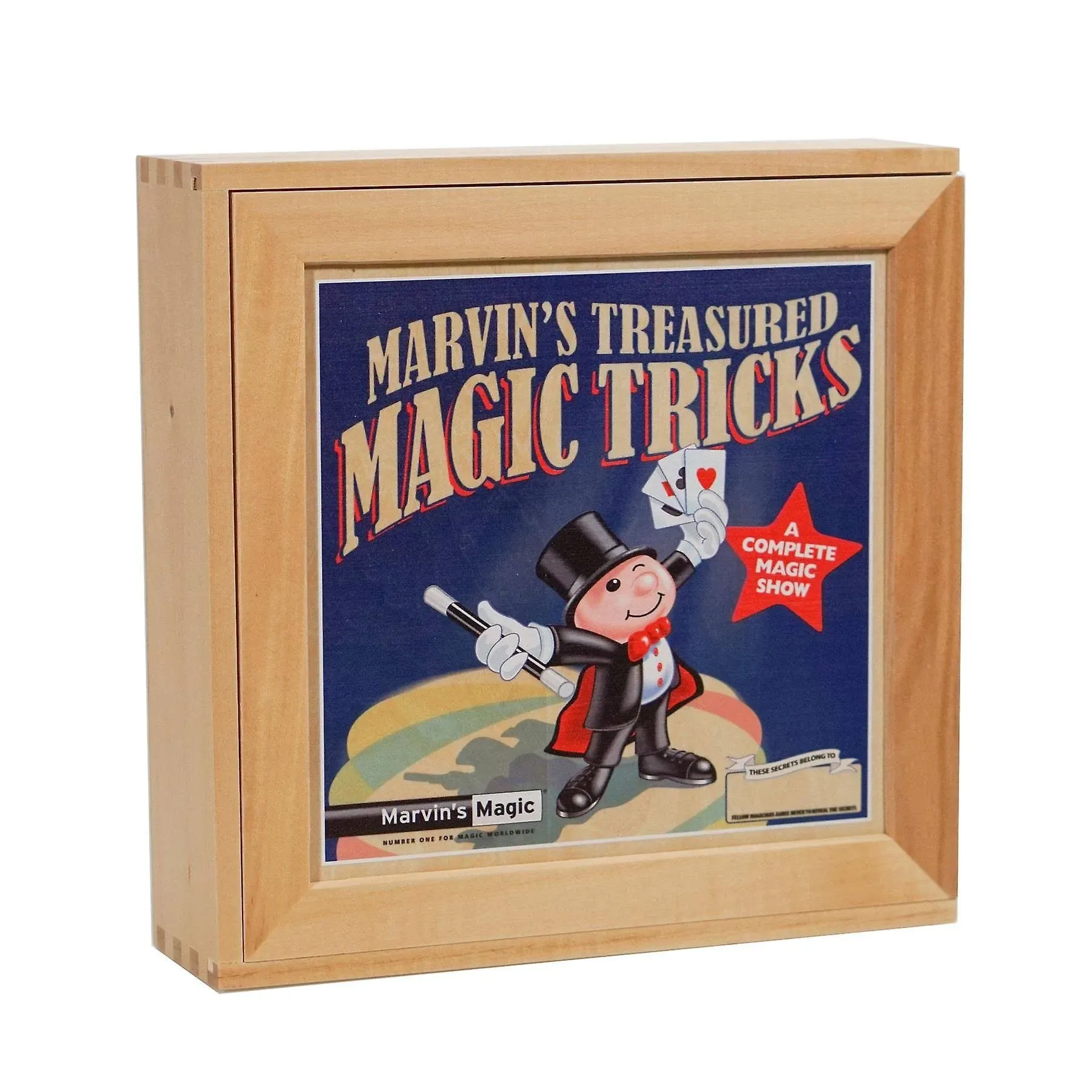 Marvin's Magic - Treasured Tricks Wooden Magic Tricks Set For Kids - Includes Escaping Coloured Blocks, Vanishing Rabbit Illusion, Amazing Rising Cards + More