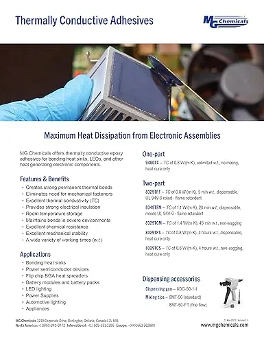 MG Chemicals Slow Cure Thermally Conductive Adhesive