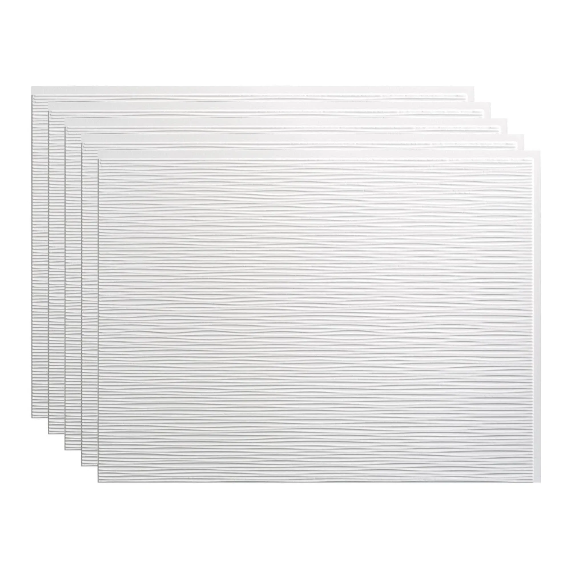 Fasade Ripple 18.25-in x 24.25-in Vinyl Gloss White Backsplash Panels Lowes.com