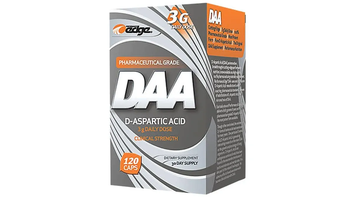 DAA D-Aspartic Acid 3g Daily Dose 30 Day Supply, 120 Capsules