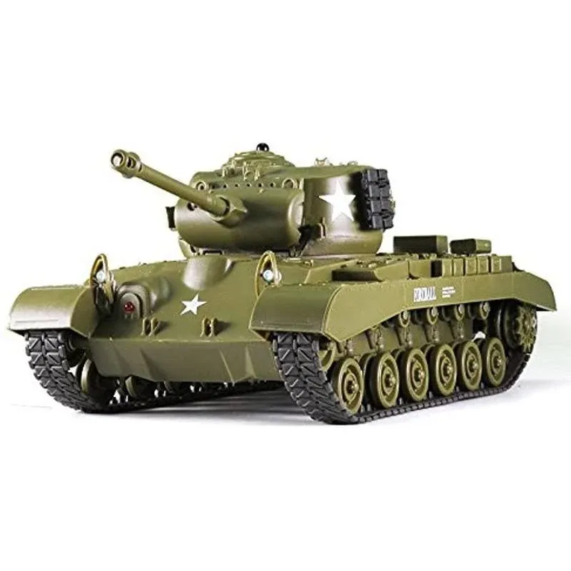 Remote Control 2.4Ghz 1/30 Scale US M26 Pershing RC IR Battle Tank w/Sound Lights