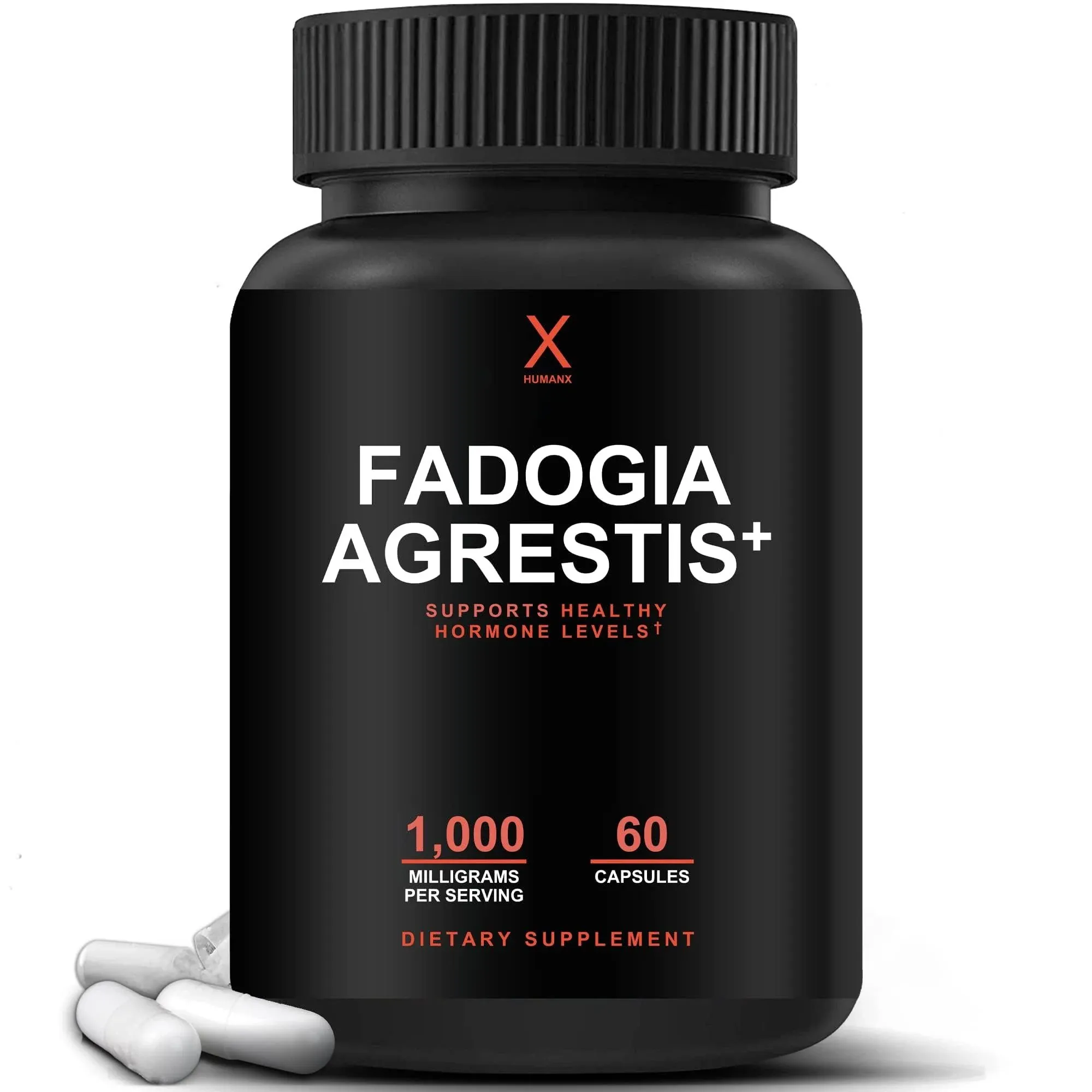 HUMANX Fadogia Agrestis, Tongkat Ali & Beta Ecdysterone 1000mg - USA Third Party Tested Supplement - Powerful Extracts to Support Athletic Performance & Muscle Mass - Veggie Capsules Supplements