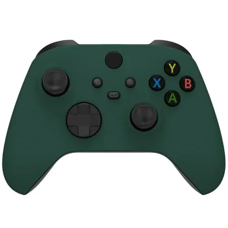 eXtremeRate Racing Green Replacement Front Housing Shell for Xbox Series x Controller, Soft Touch Custom Cover Faceplate for Xbox Series S