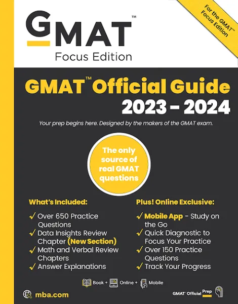 GMAT Official Guide 2023-2024  Focus Edition  Includes Book   Onl