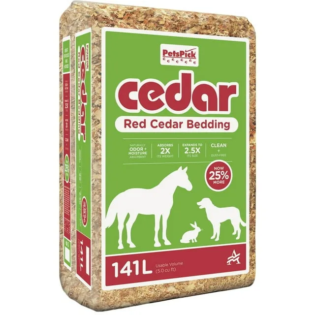 Cedar Small Pet Bedding, 141 L