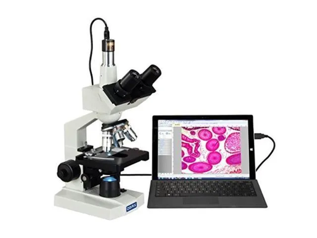 omax 40x2500x led digital trinocular lab compound microscope with usb camera and mechanical stage