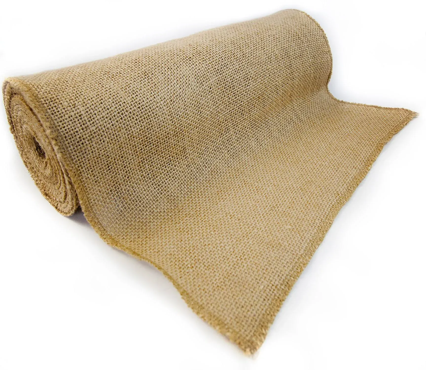 RichCraft 12" x 10yd No-Fray Burlap Roll ~ Table Runner Fabric with Finished