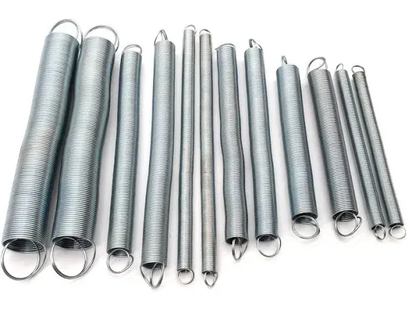 Extension Spring Set, Steel - Set of 12 Springs, 6 inch - 9 inch - Looped Ends ...