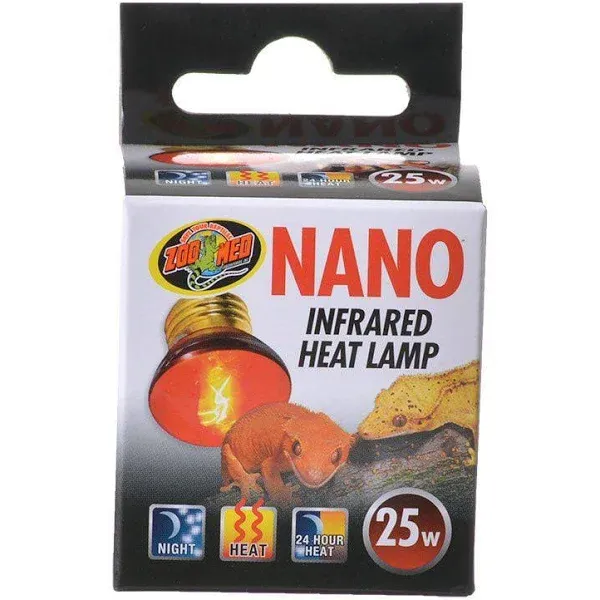 Zoo Med (2 Pack) Nano Infrared Heat Lamp, 25 Watt