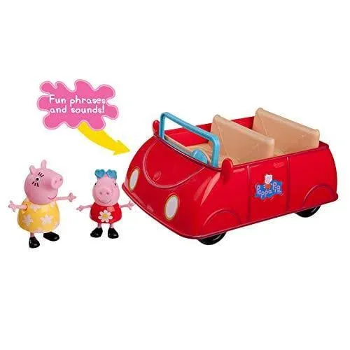 Peppa Pig&#039;s Red Car Playset - Peppa And Family