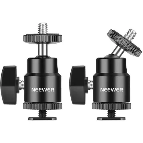 Neewer Camera Hot Shoe Mount Mini Ball Head Mount Adapter with l 1/4&#039;&#039;Screw