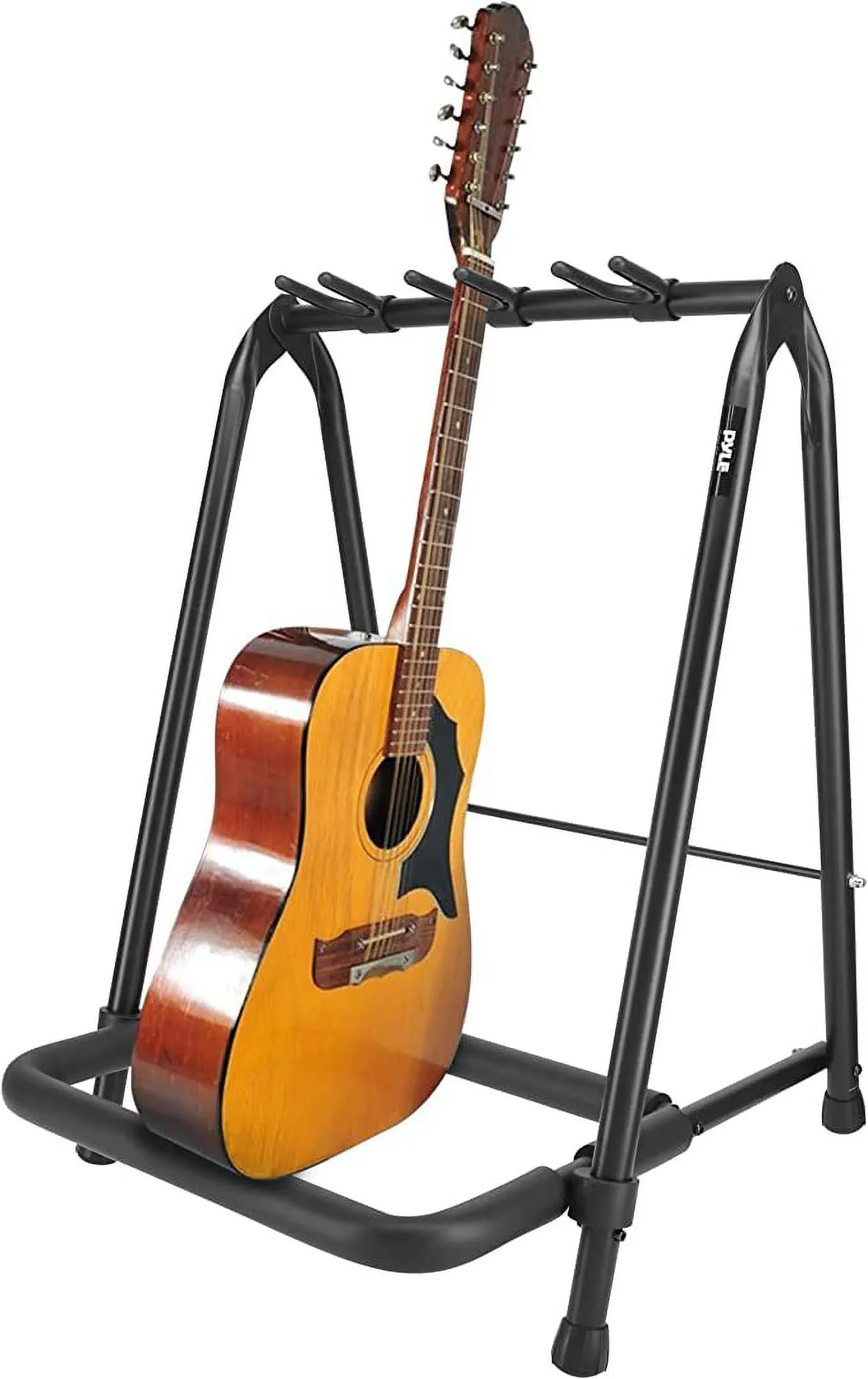 Pyle Foldable Universal Multi 3 Stand Portable Instrument Floor Guitar Rack