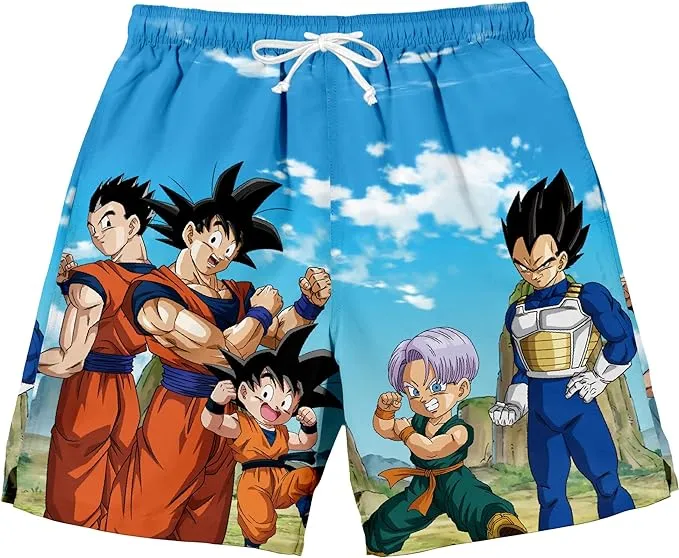 Dragon Ball Super Group Pose Landscape Men's Lounge Shorts