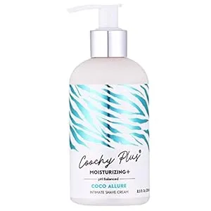 Coochy Plus Intimate Shaving Cream Coco Allure for Pubic, Bikini Line, Armpit and More - Rash-Free with Patent-Pending Moisturizing+ Formula –