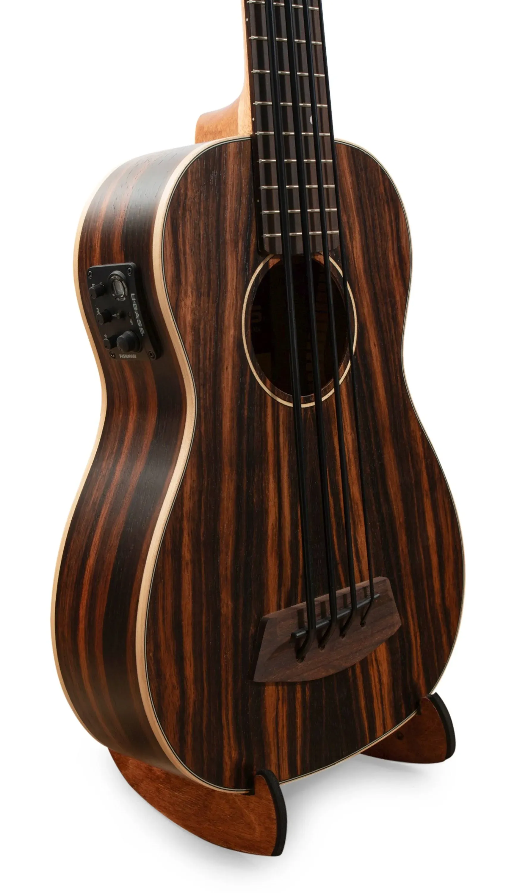 Kala Striped Ebony 4-String Acoustic-Elect<wbr/>ric U-BASS, Striped Ebony Top