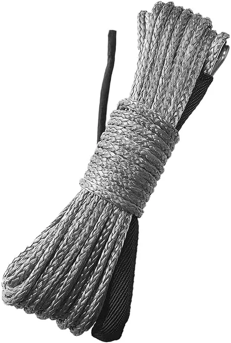 Synthetic Winch Rope Cable Kit: 1/4&#034; x 50 ft 9500LBS Winch Line