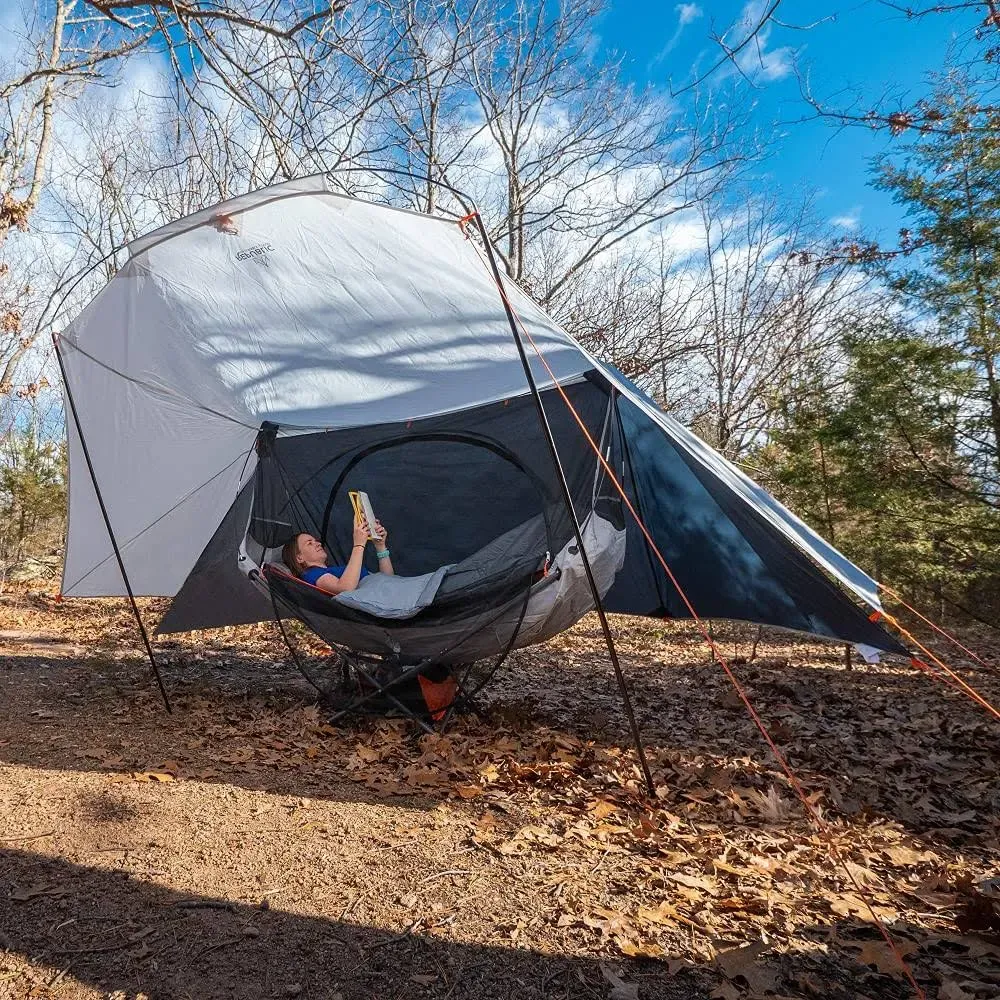 Outdoor Camping Hammock With Stand Portable Folding Hammock For Beach Camping.