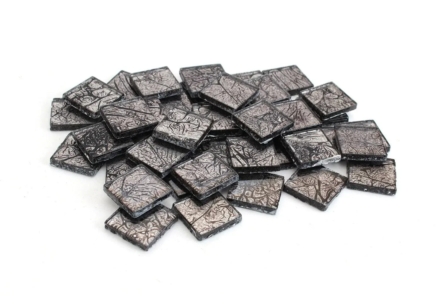 Milltown Merchants | Black 3/4 inch Foil Mosaic Tile 1 Pound