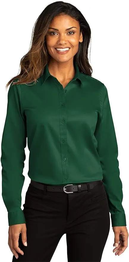 Port Authority Ladies Long Sleeve SuperPro React Twill Shirt