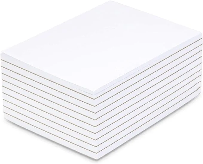 Blue Summit Supplies 10 Pack 4” x 6” Scratch Pads, Blank Paper Memo Pads, Bulk 10 Pad Pack, 50 Sheets per Pad, Unlined Gummed Notepads for Servers, Writing Lists, or Quick Notes