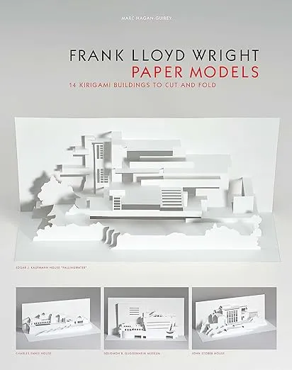 Frank Lloyd Wright Paper Models: 14 Kirigami Buildings to Cut and Fold (paper folding, origami)
