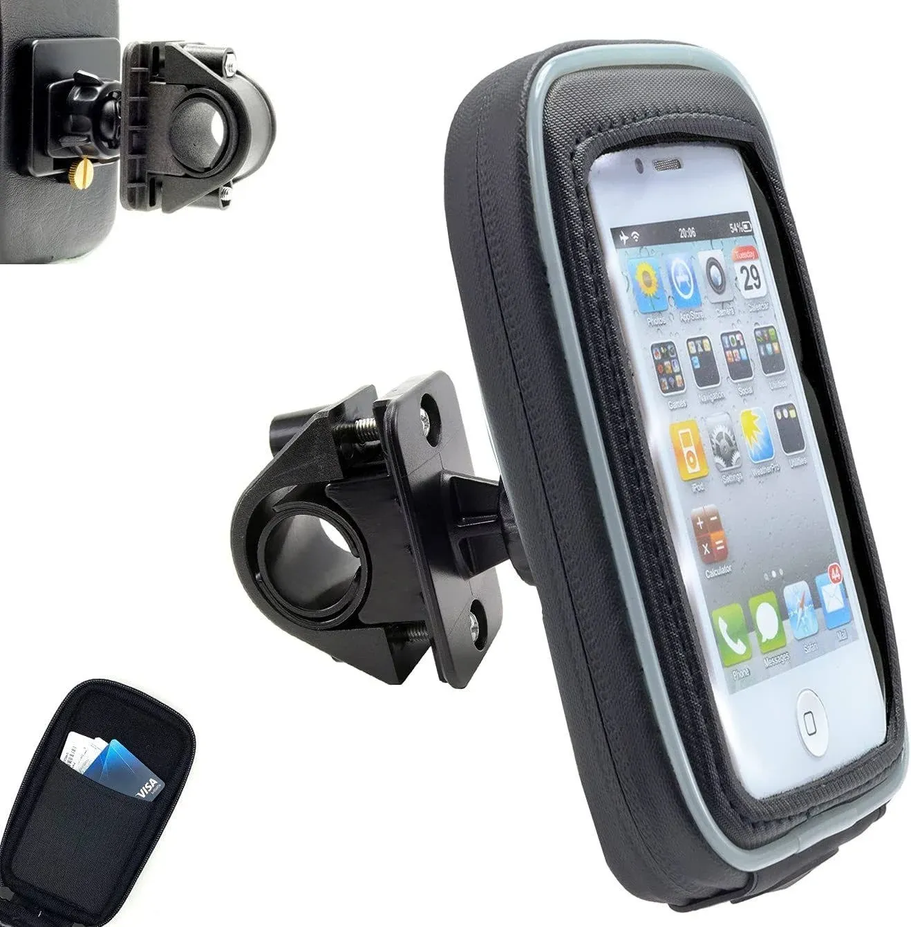 AccessoryBasics Swivel Smartphone Bike Motorcycle Handlebar 3D Touch Enable