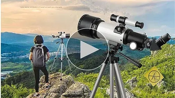 Telescopes for Adults 70mm Aperture 400mm AZ Mount, Astronomical Refractor Portable Telescope for Kids and Beginners with Backpack to Travel and View Moon