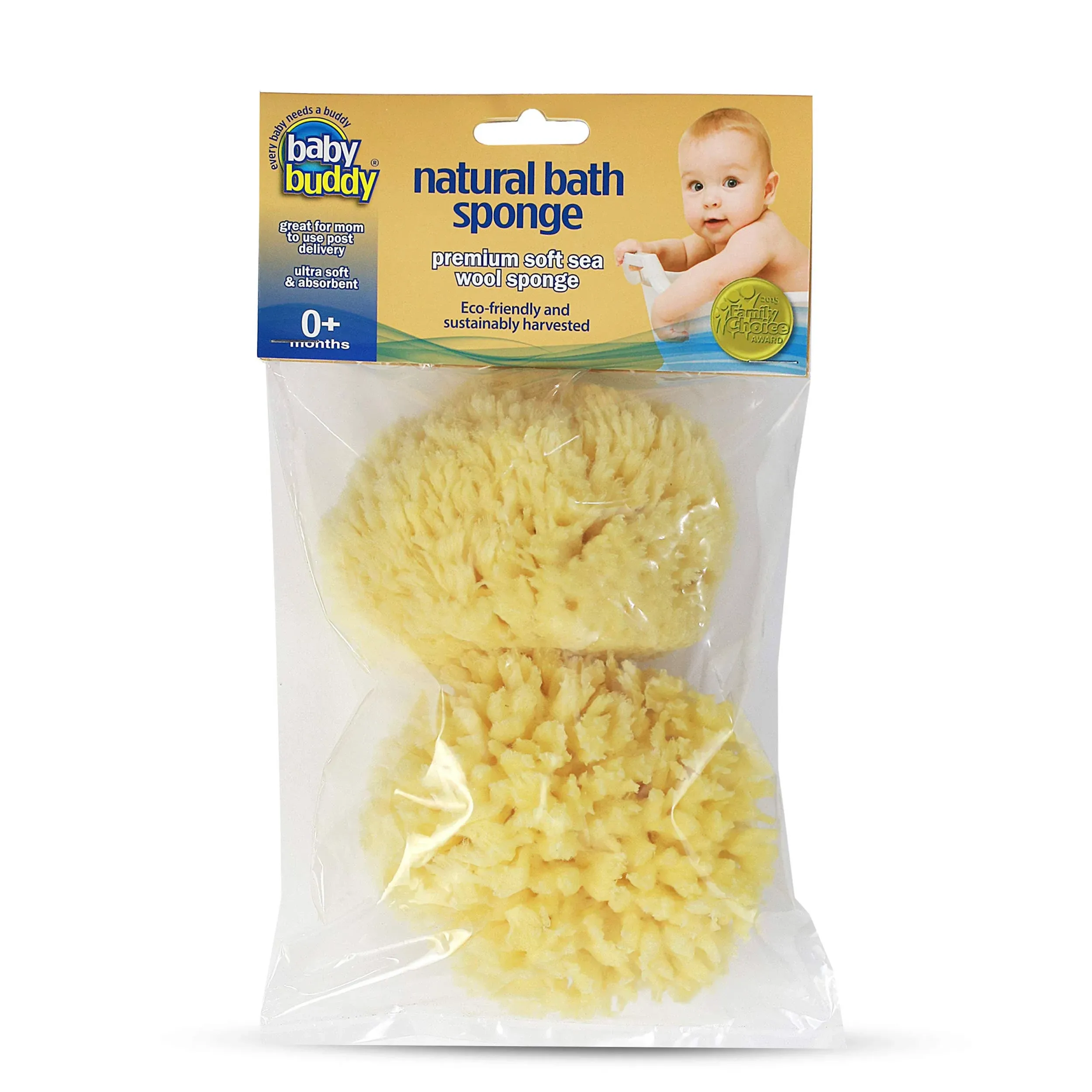 Baby Buddy Absorbent Natural Bath Sponge, Ultra Soft Premium Sea Wool Sponge ...