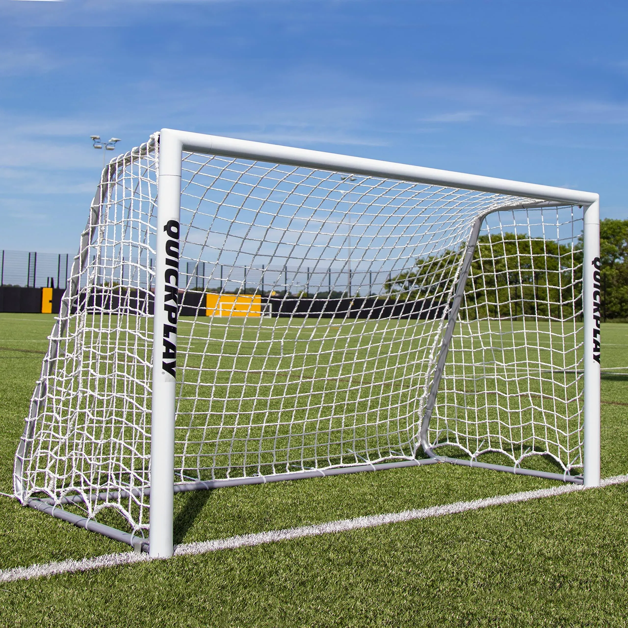 QUICKPLAY Pro Alu Match Soccer Goal Range | Premium Reinforced Aluminum Soccer Match Goal [Single Goal]