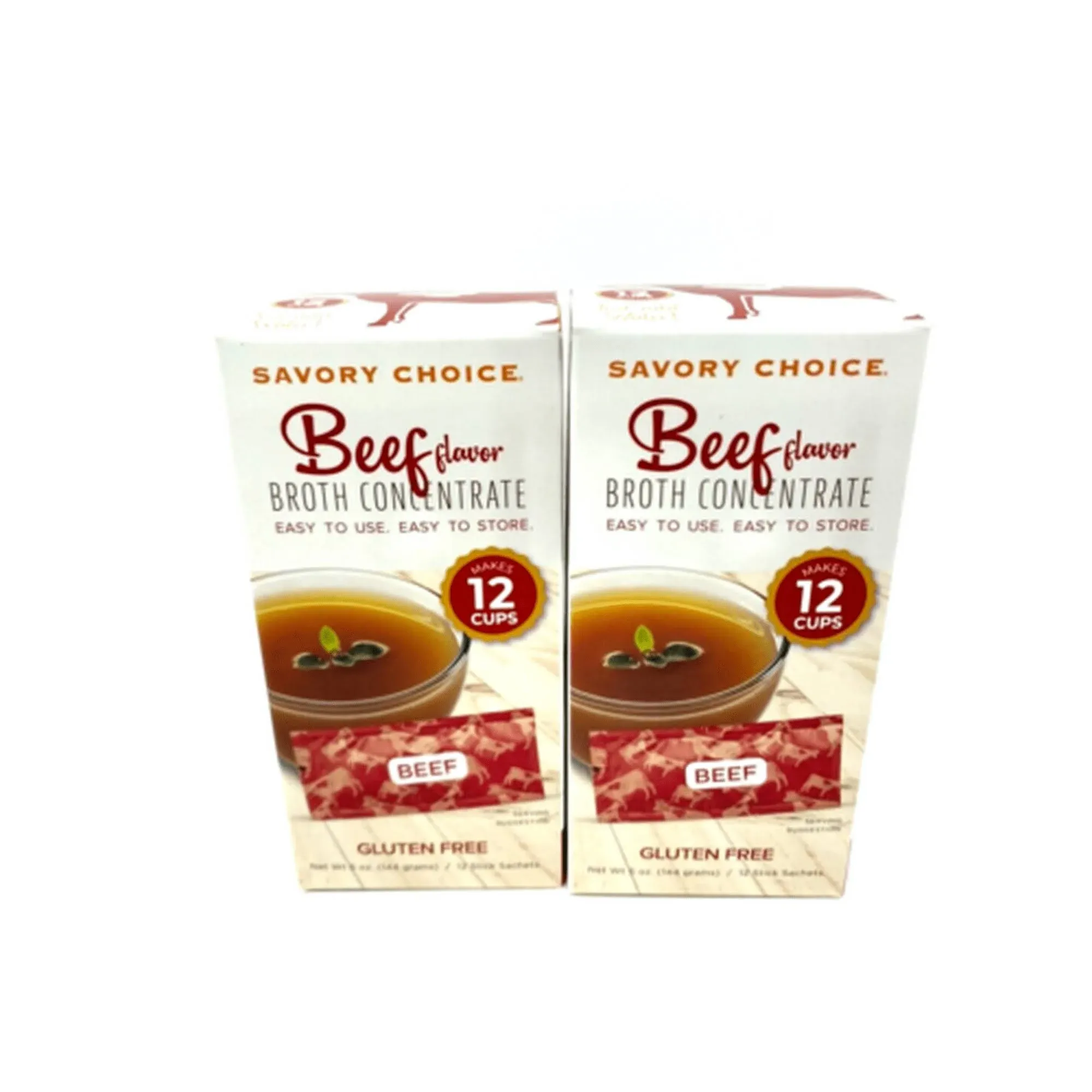 Savory Choice Liquid Beef Broth Concentrate 5.1 Ounce Box (Pack of 2)