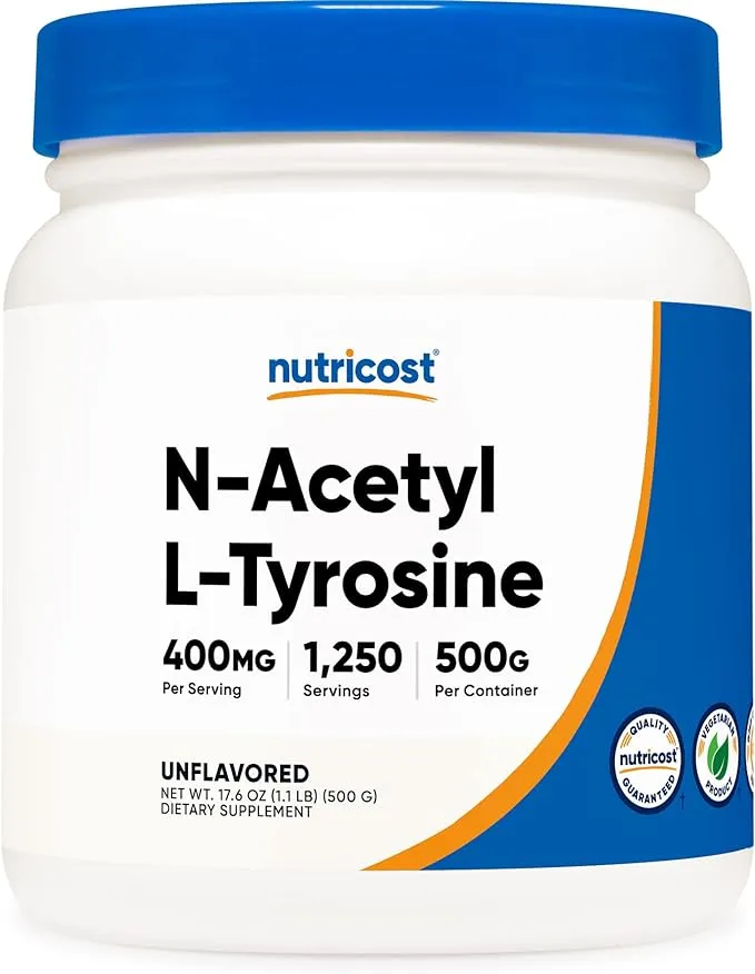 Nutricost Pure N-Acetyl L-Tyrosine (NALT) Powder 100 Grams