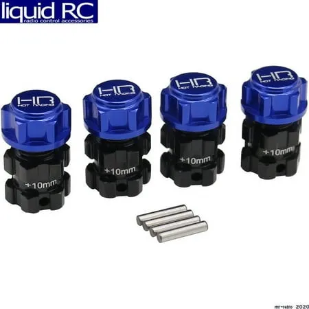 Hot Racing ERVT10W Aluminum +10mm Splined 17mm Hubs Hex E-Revo 2.0