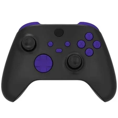 eXtremeRate Purple Replacement Buttons for Xbox Series S & Xbox Series X Controller, LB RB LT RT Bumpers Triggers D-pad ABXY Start Back Sync Share Keys for Xbox Series X/S Controller - JX3107