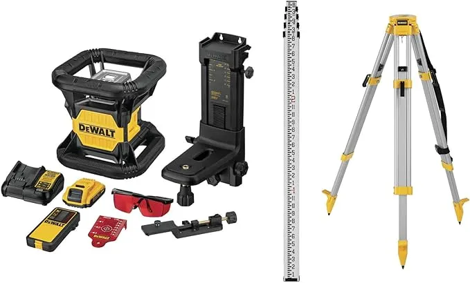 DEWALT DW079LR Tough Laser, 2000 ft, 1/16 in at 100 ft Accuracy, Red Laser