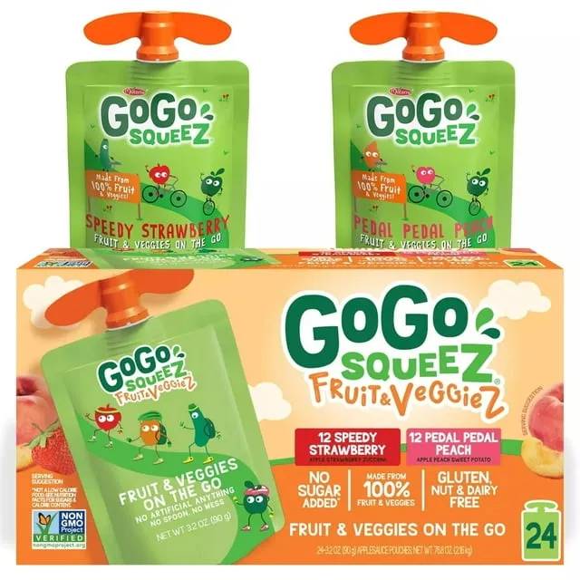 GoGo SqueeZ Fruit & VeggieZ Applesauce Pouches