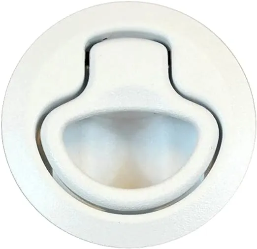 Southco Flush Pull Latch - Pull To Open - Non-Locking White Plastic