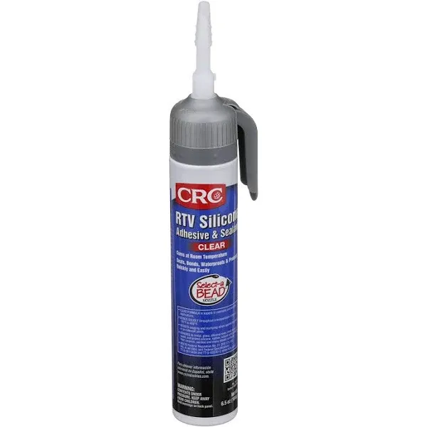 CRC RTV Silicone Sealant 14055 – 6.5 Wt Oz., Clear, General Purpose Barely Visible Gasket Sealant