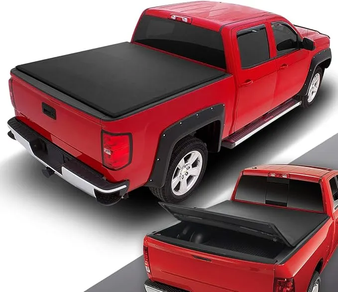 DNA Motoring TTC-TRISOFT-015 Pickup Truck Rear Trunk Bed Soft Tri-Fold