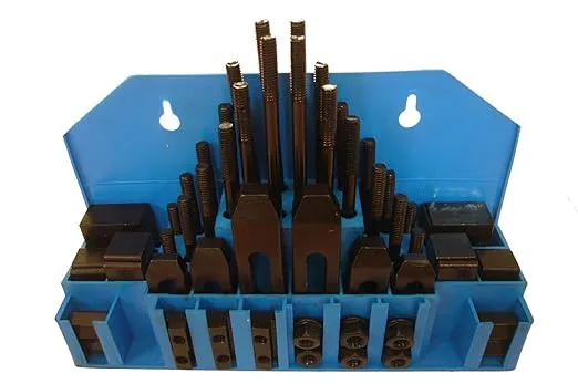HHIP 3900-0002 58 Piece Clamping Kit (1/2 Inch T-Slot) Stud Size 3/8-16