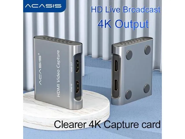 Acasis 4K HD HDMI Audio Video Capture Card Game Record Live Streaming Box For Ps4/Ns/Xbox/Switch OBS Live Broadcast