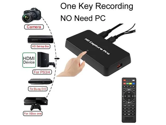 EZCAP 295 USB 2.0 HDMI Video Capture Card AV Game Recorder OBS Live Streaming for Xbox PS3 PS4 Can Playback Micphone NO need PC