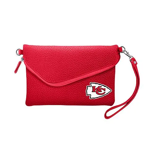 Kansas City Chiefs Women's Pebble Fold Over Crossbody Purse