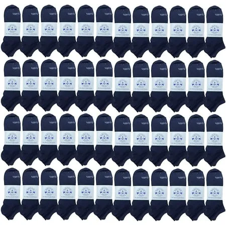 SOCKS NBULK 48 Pair Women s Low Cut Ankle Socks Thin Lightweight Breathable Wholesale Sport Bulk Socks Size 9-11 (48 PACK NAVY)