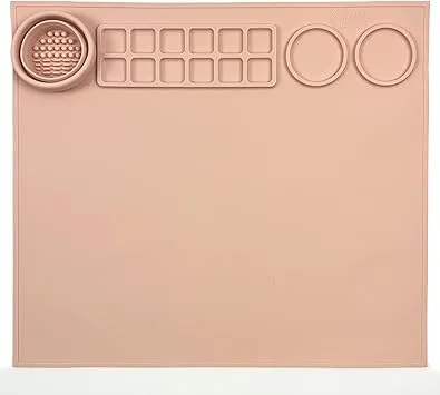 Cheek&#039;s Paper Room-Creator Silicone Craft Mat for Painting and Crafts Creamsi...