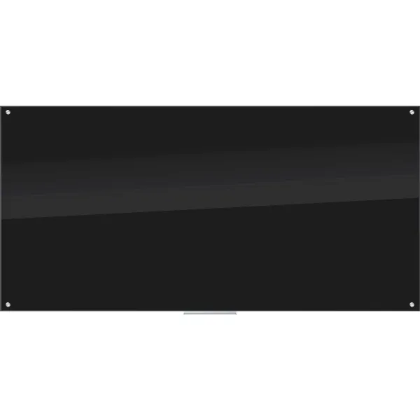 U Brands Black Glass Dry Erase Board