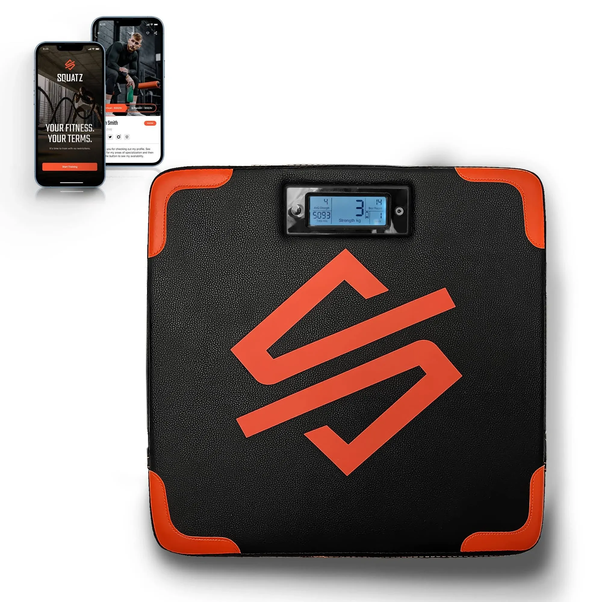 SQUATZ Portable Boxing Mat - Punching Unit with Advanced Digital Counter, Punching Mat for Strength Training, and Exercise, Automated Screen System, for Athletes and Beginners - Easy to Install