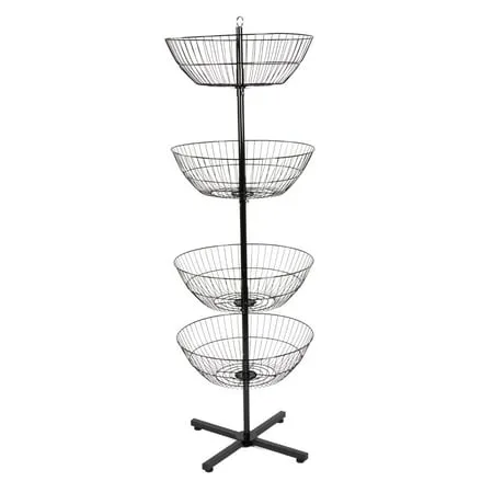 SSWBasics 4-Basket Spinner Rack and Dump Bin